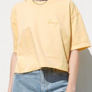 Brandy Melville Yellow Aleena Honey Tee